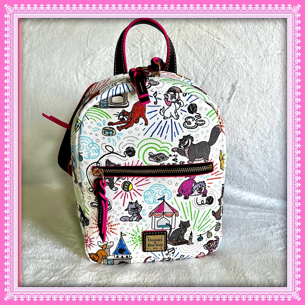 Disney Dooney & Bourke Paw Pals Cats Sketch Backpack NEW WITH TAGS!